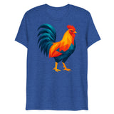 Huge Polygon Rooster (Triblend)-Triblend T-Shirt-Swish Embassy