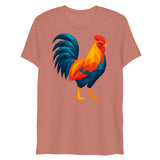 Huge Polygon Rooster (Triblend)-Triblend T-Shirt-Swish Embassy