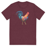 Huge Polygon Rooster (Triblend)-Triblend T-Shirt-Swish Embassy