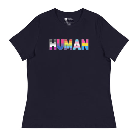 Human (Women's Relaxed T-Shirt)-Women's T-Shirts-Swish Embassy
