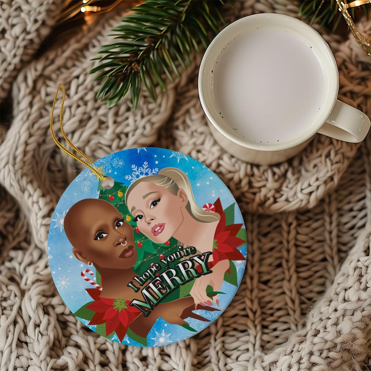 I Hope You're Merry (Ceramic Holiday Keepsake)-Ceramic Holiday Keepsake-Swish Embassy