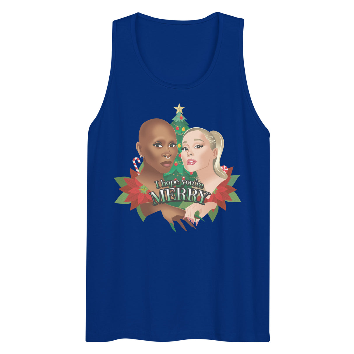 I Hope You're Merry (Tank top)-Christmas Tank Tops-Swish Embassy