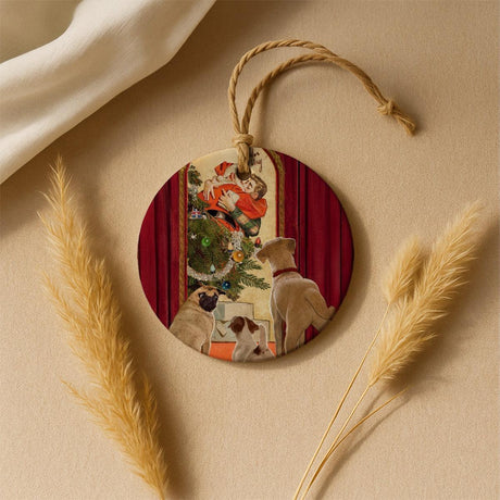 I Saw Daddy Kissing Santa Claus (Ceramic Holiday Keepsake)-Ceramic Holiday Keepsake-Swish Embassy