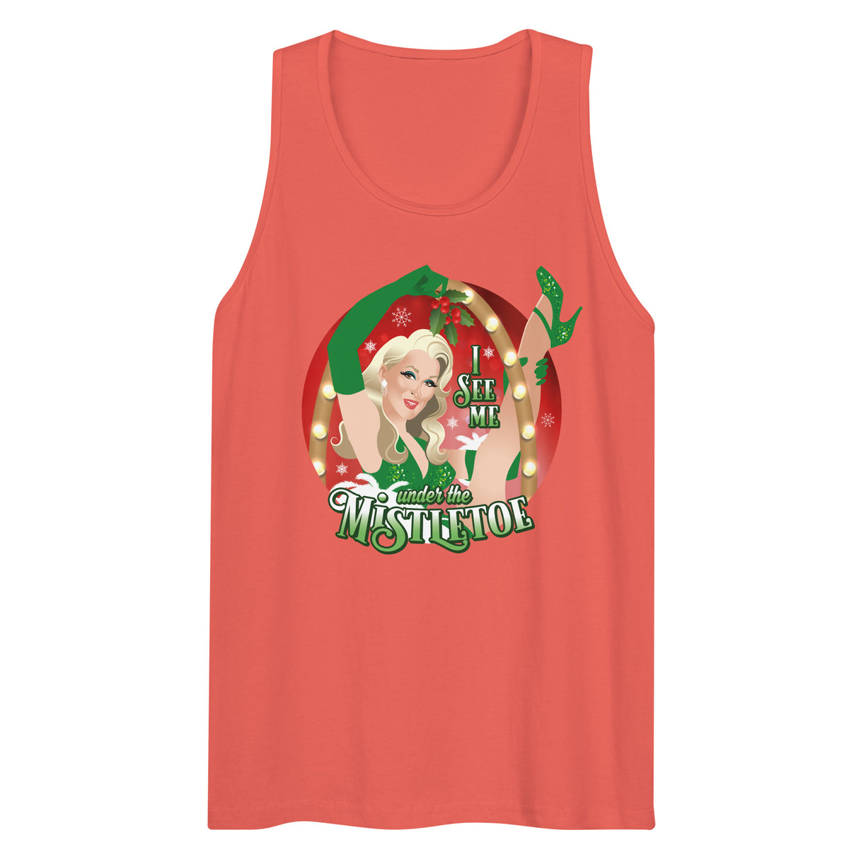 I See Me Under the Mistletoe (Tank top)-Christmas Tank Tops-Swish Embassy