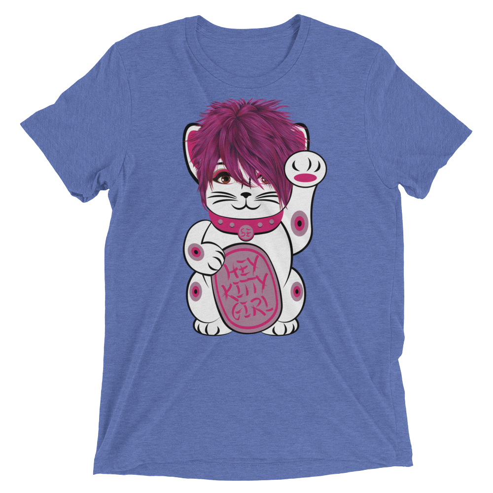 Kitty Girl (Triblend)-Triblend T-Shirt-Swish Embassy