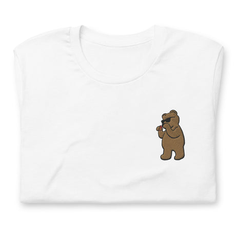 Leather Cleaner Bear (Embroidered)-T-Shirts-Swish Embassy