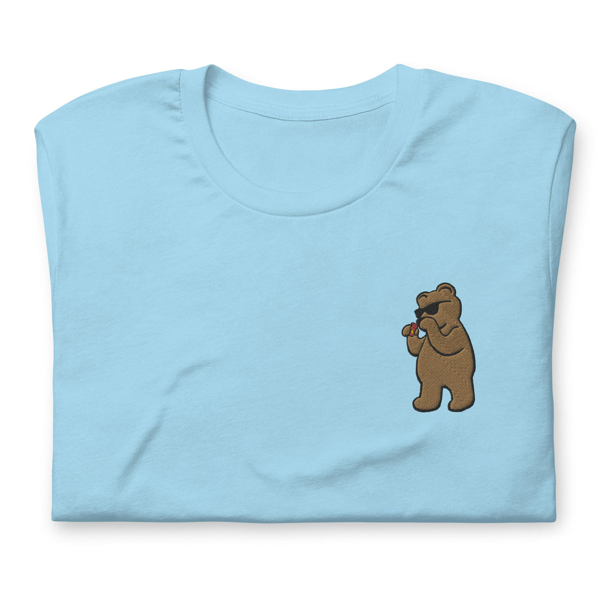 Leather Cleaner Bear (Embroidered)-T-Shirts-Swish Embassy