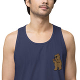 Leather Cleaner Bear (Embroidered - Tank Top)-Tank Top-Swish Embassy