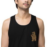 Leather Cleaner Bear (Embroidered - Tank Top)-Tank Top-Swish Embassy