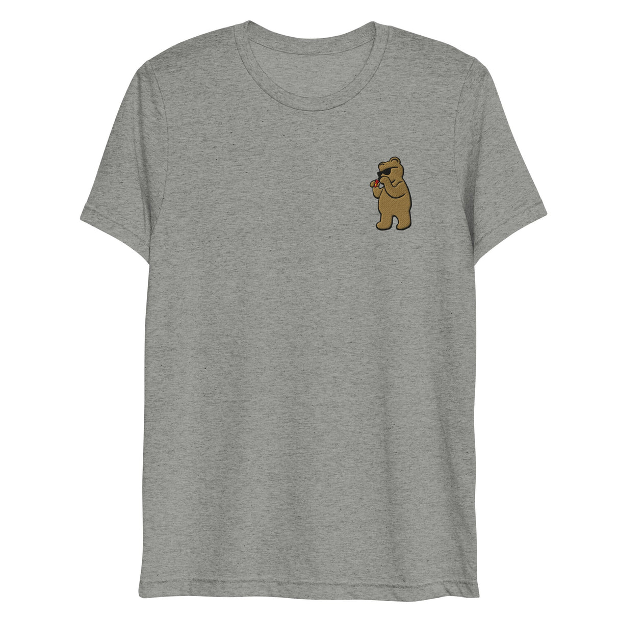 Leather Cleaner Bear (Embroidered) (Triblend)-Triblend T-Shirt-Swish Embassy