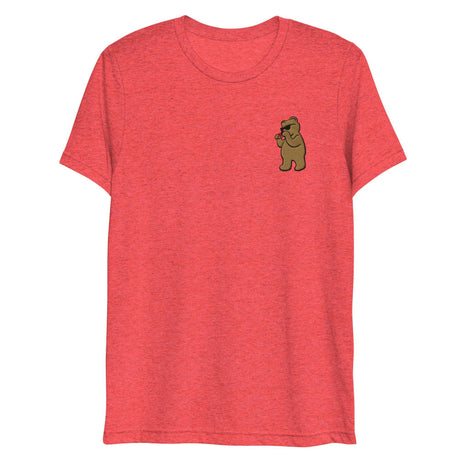 Leather Cleaner Bear (Embroidered) (Triblend)-Triblend T-Shirt-Swish Embassy