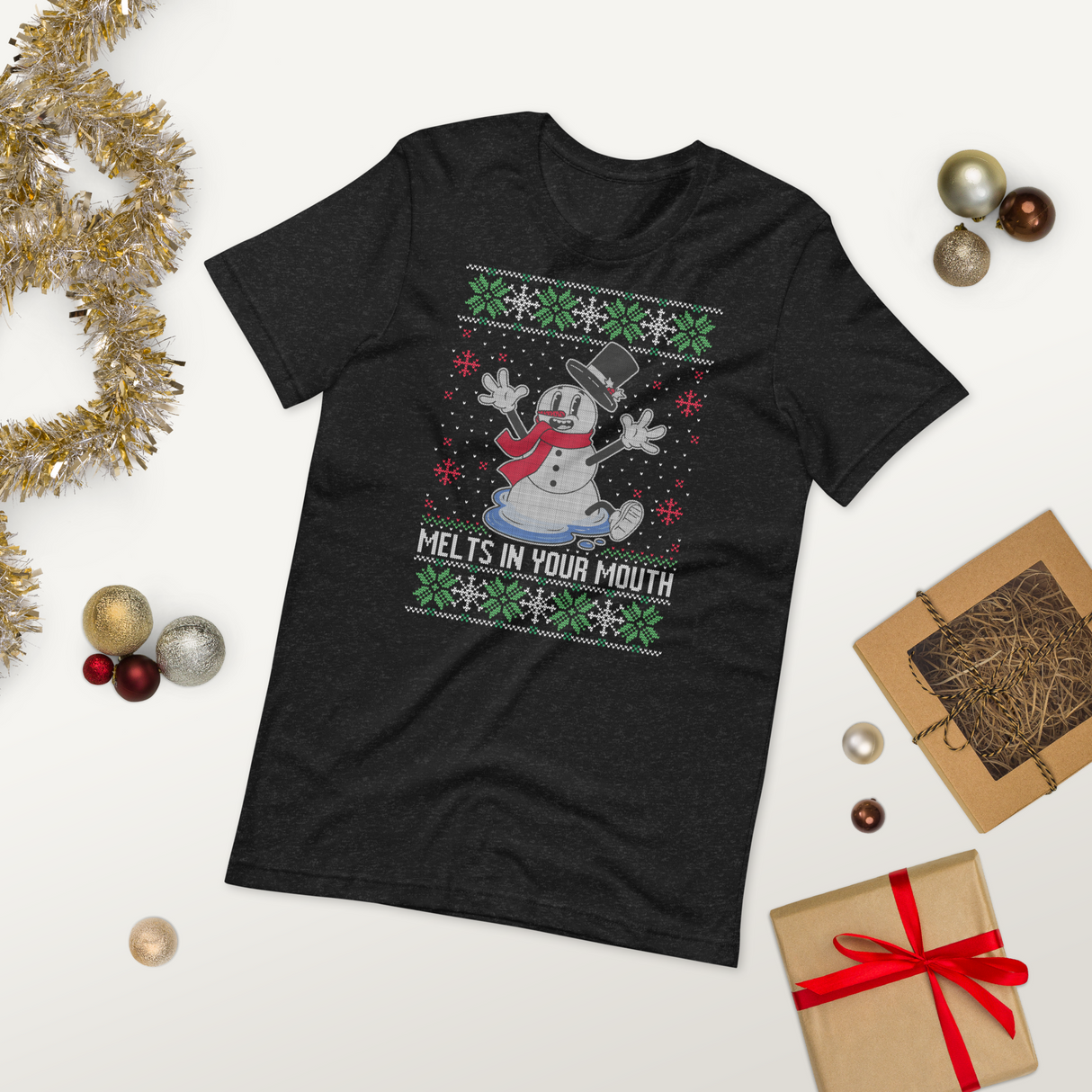 Melts In Your Mouth (Ugly Christmas)-T-Shirts-Swish Embassy