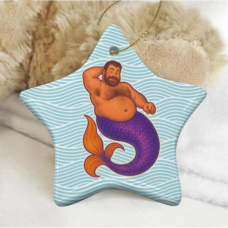 Mer-Grrr (Ceramic Holiday Keepsake)-Ceramic Holiday Keepsake-Swish Embassy