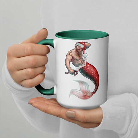 Merman Christmas (Christmas Mugs)-Christmas Mugs-Swish Embassy