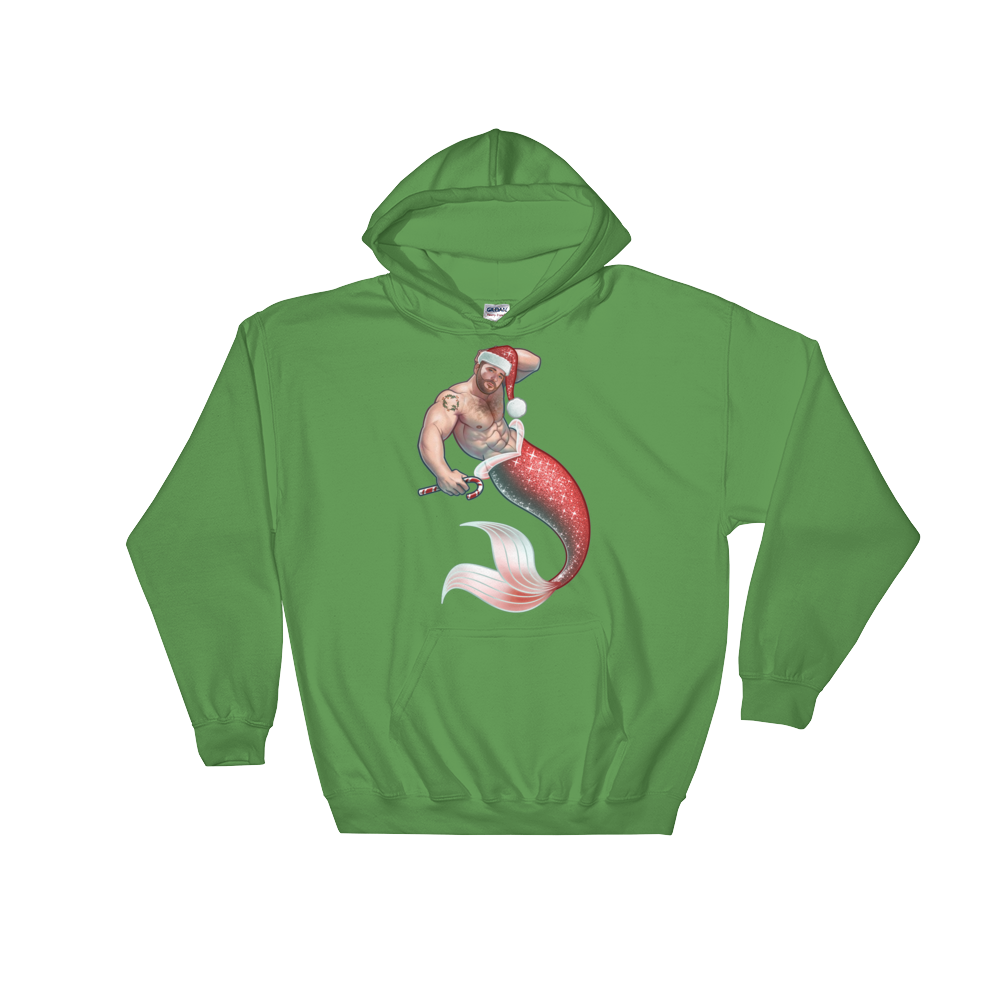 Merman Christmas (Hoodie)-Hoodie-Swish Embassy