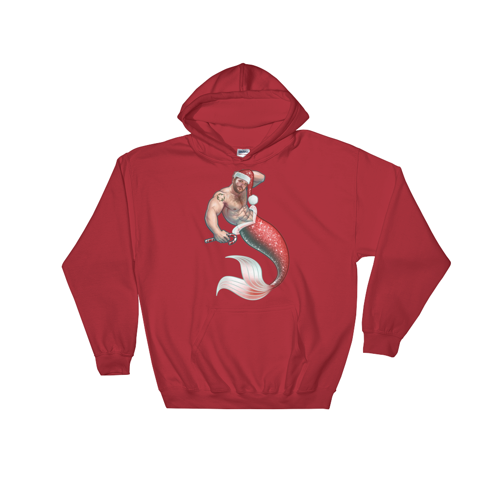 Merman Christmas (Hoodie)-Hoodie-Swish Embassy