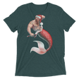 Merman Christmas (Triblend)-Triblend T-Shirt-Swish Embassy