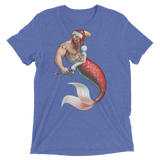 Merman Christmas (Triblend)-Triblend T-Shirt-Swish Embassy