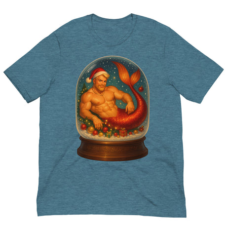 Merman in a Snow Globe-Christmas T-Shirts-Swish Embassy