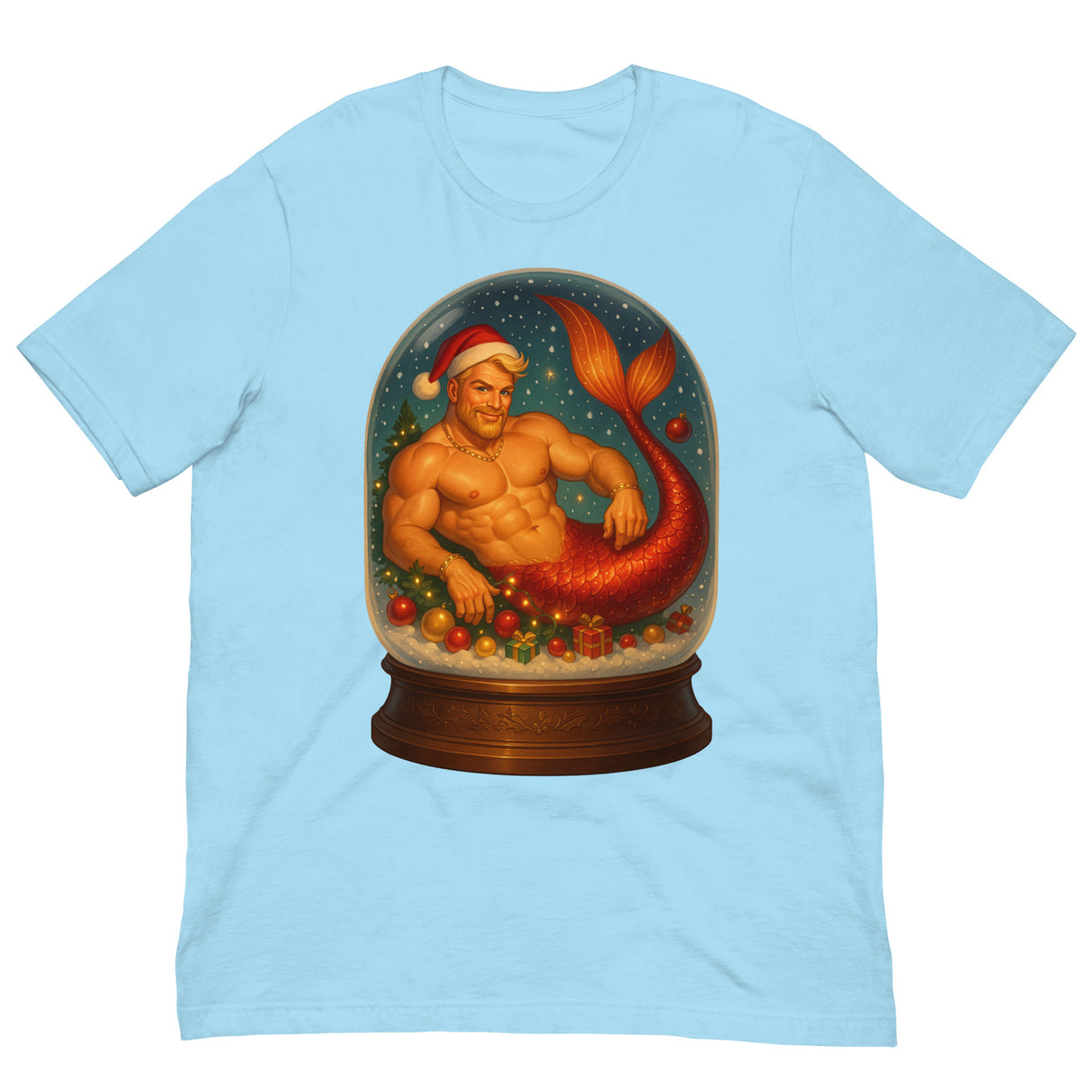 Merman in a Snow Globe-T-Shirts-Swish Embassy