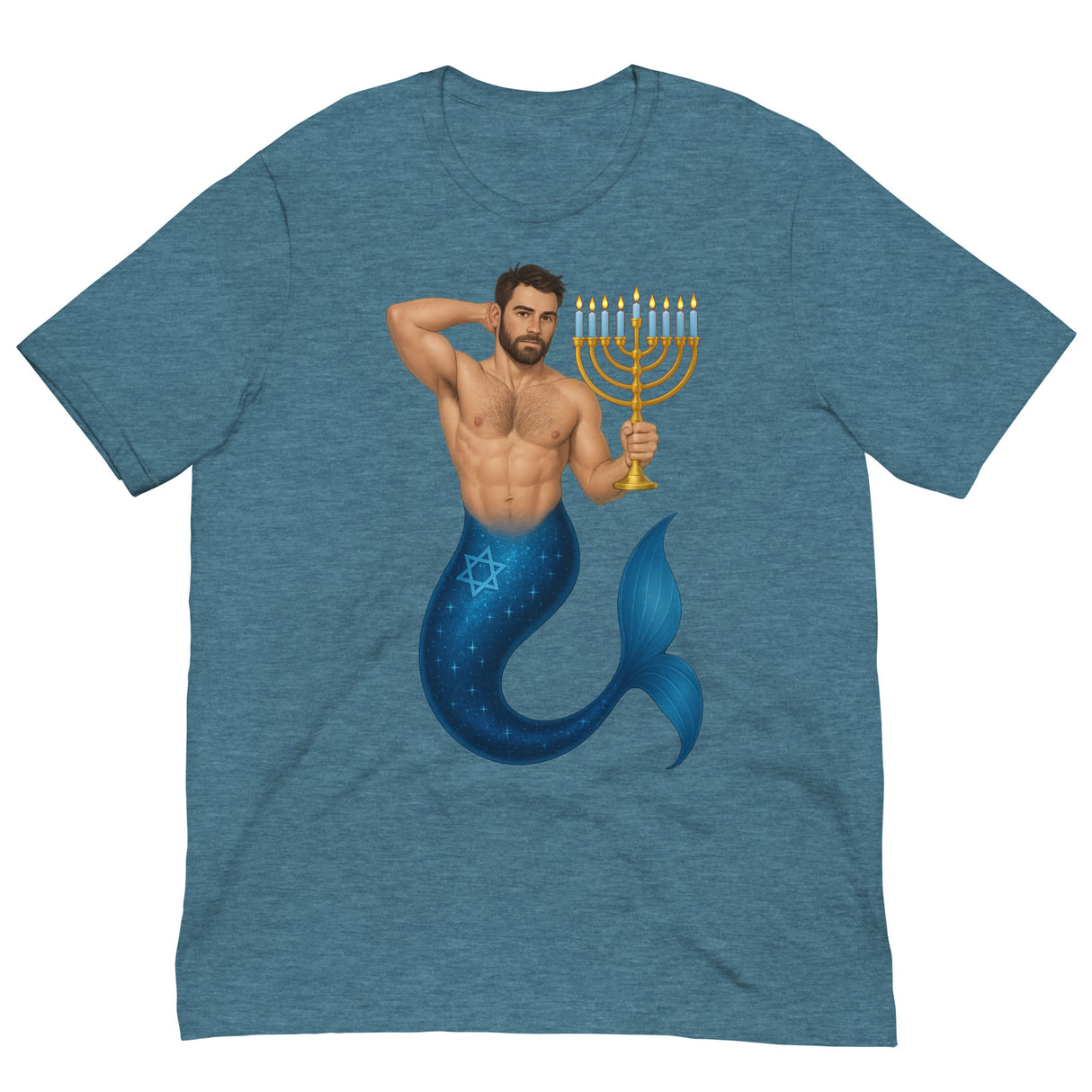 Mermenorah-Christmas T-Shirts-Swish Embassy