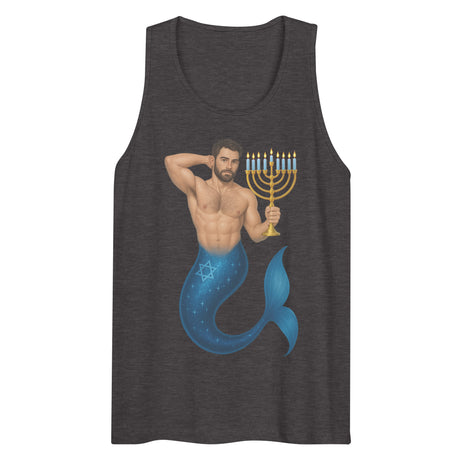 Mermenorah (Tank top)-Christmas Tank Tops-Swish Embassy