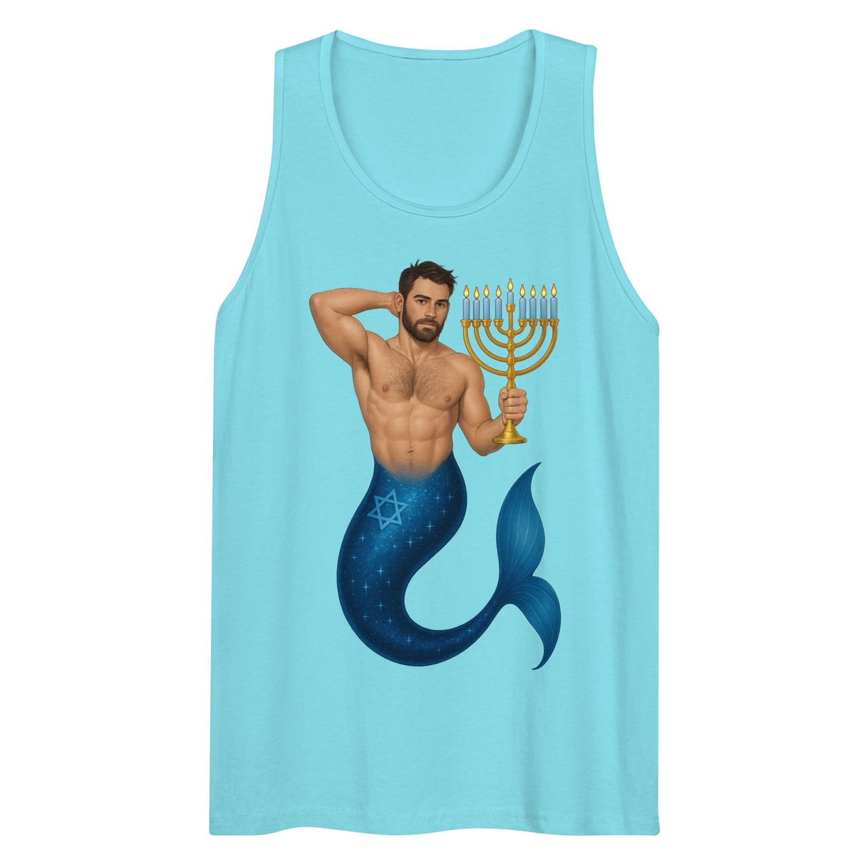 Mermenorah (Tank top)-Tank Top-Swish Embassy