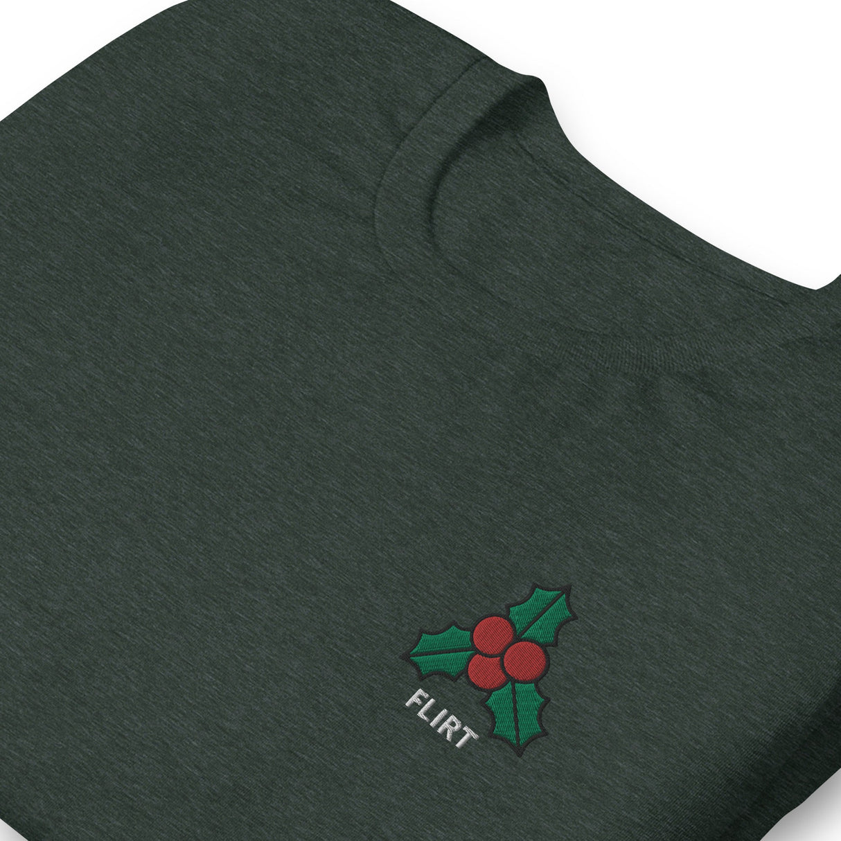 Mistletoe (Flirt)-Christmas T-Shirts Embroidery-Swish Embassy