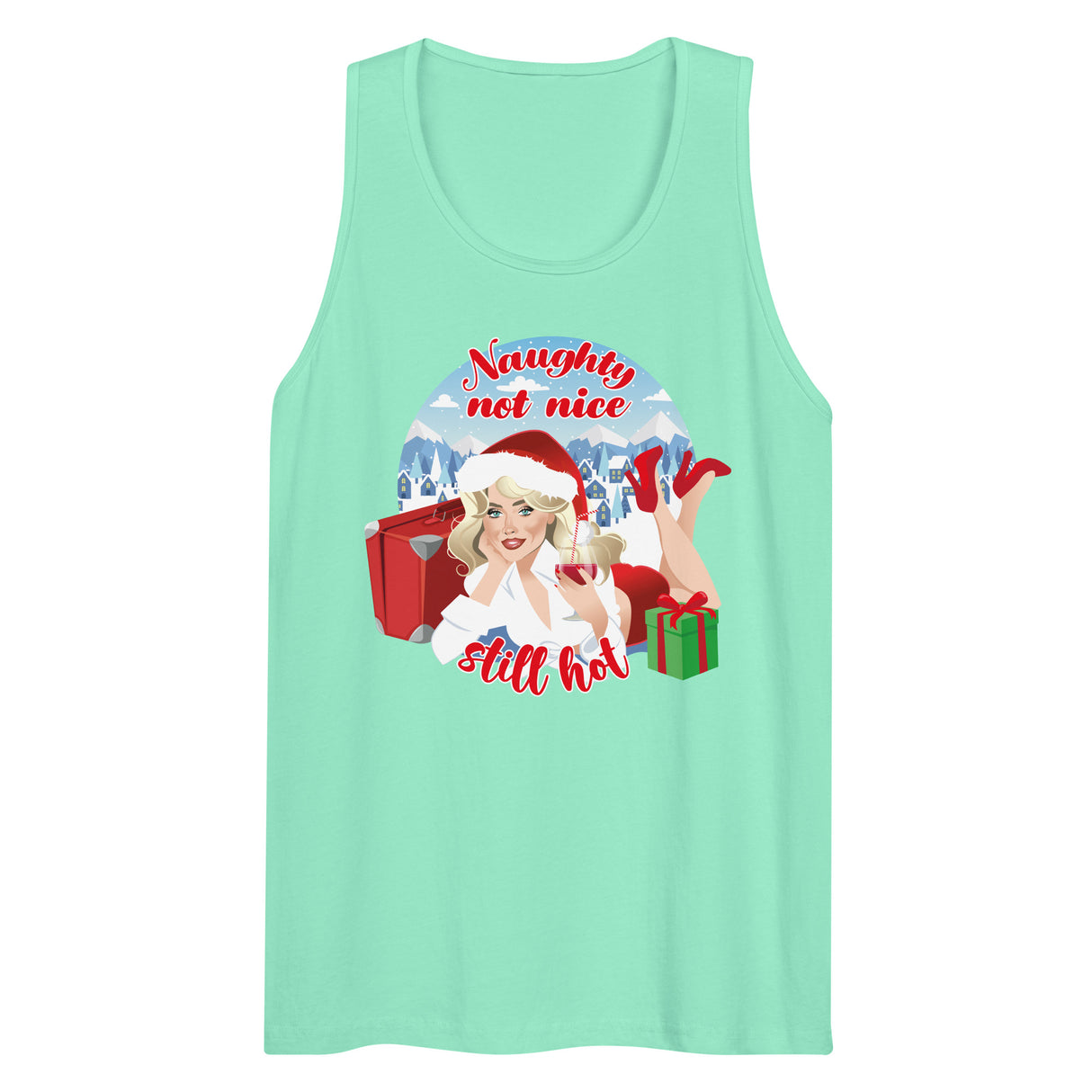 Naughty Not Nice (Tank top)-Christmas Tank Tops-Swish Embassy