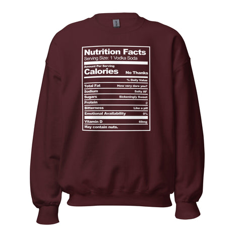 Nutritional Facts (Sweatshirt)-Sweatshirt-Swish Embassy