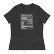 Nutritional Facts (Women's Relaxed T-Shirt)-Women's T-Shirts-Swish Embassy