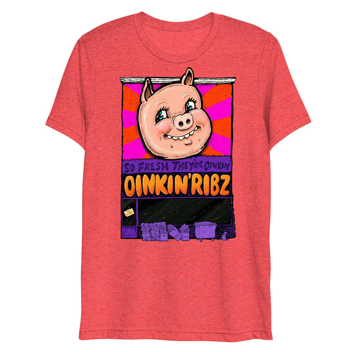 Oinkin Ribs (Triblend)-Triblend T-Shirt-Swish Embassy