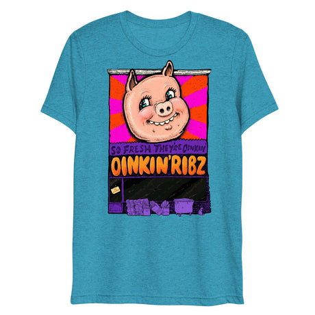 Oinkin Ribs (Triblend)-Triblend T-Shirt-Swish Embassy