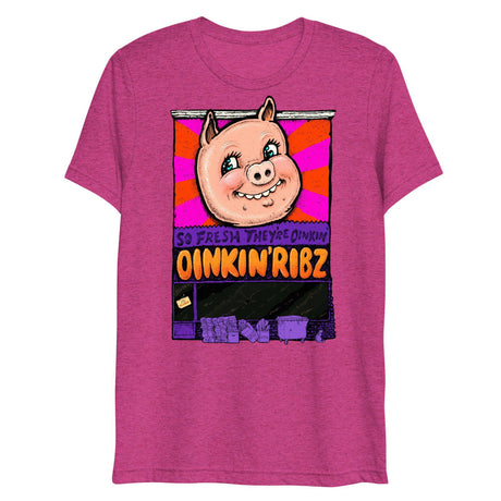 Oinkin Ribs (Triblend)-Triblend T-Shirt-Swish Embassy