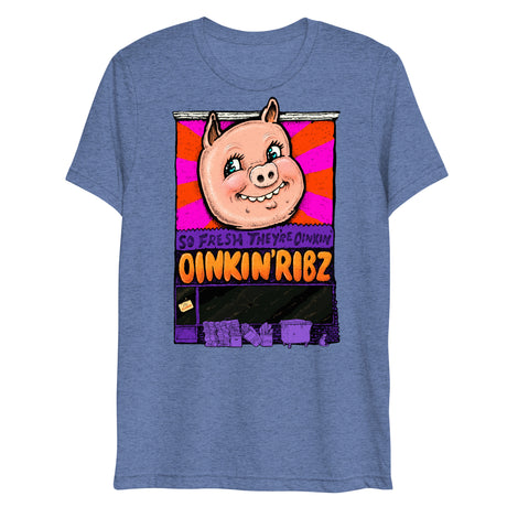 Oinkin Ribs (Triblend)-Triblend T-Shirt-Swish Embassy
