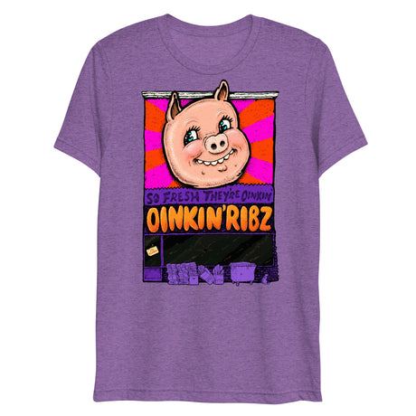 Oinkin Ribs (Triblend)-Triblend T-Shirt-Swish Embassy