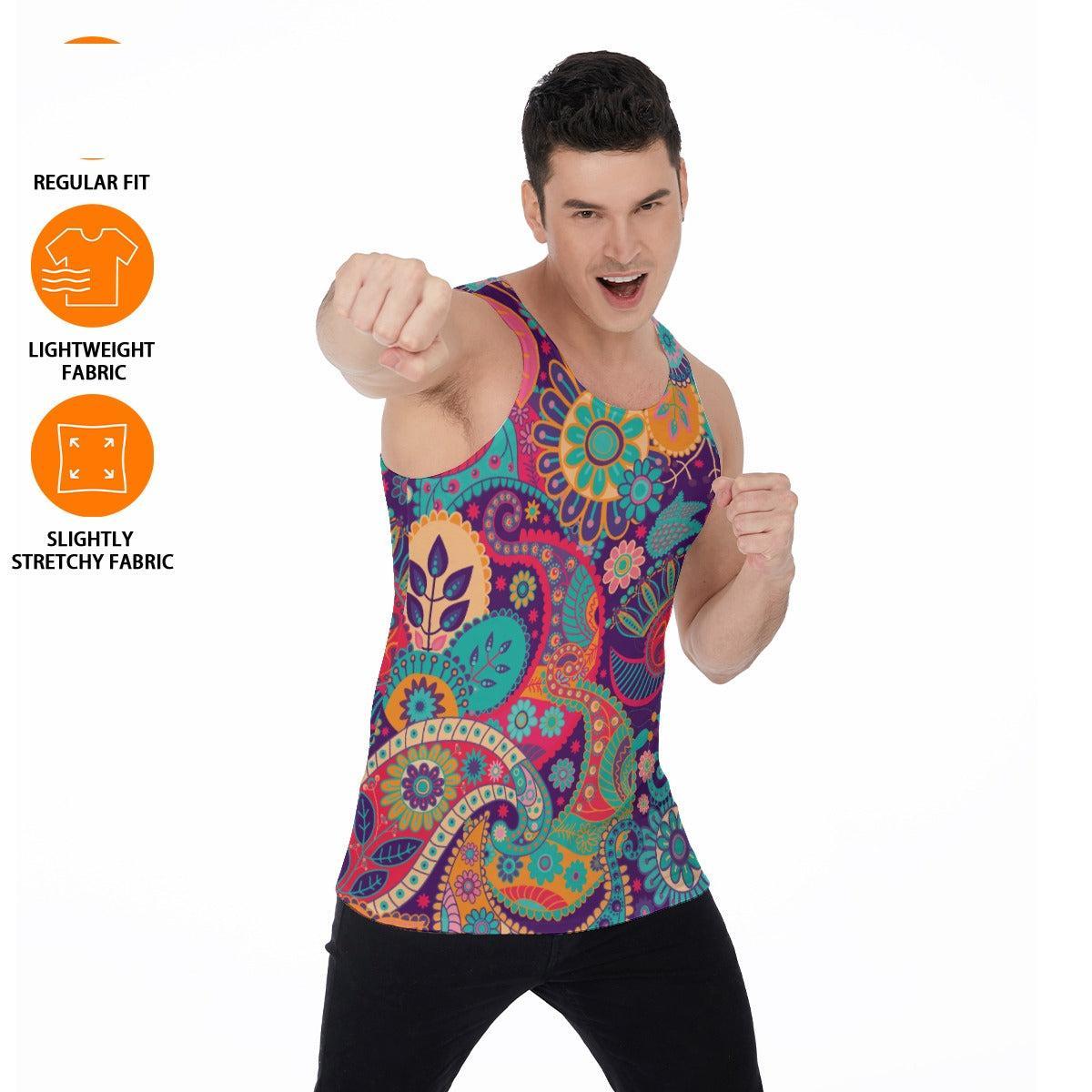 Paisley (Allover Tank Top)-Allover Tank Top-Swish Embassy