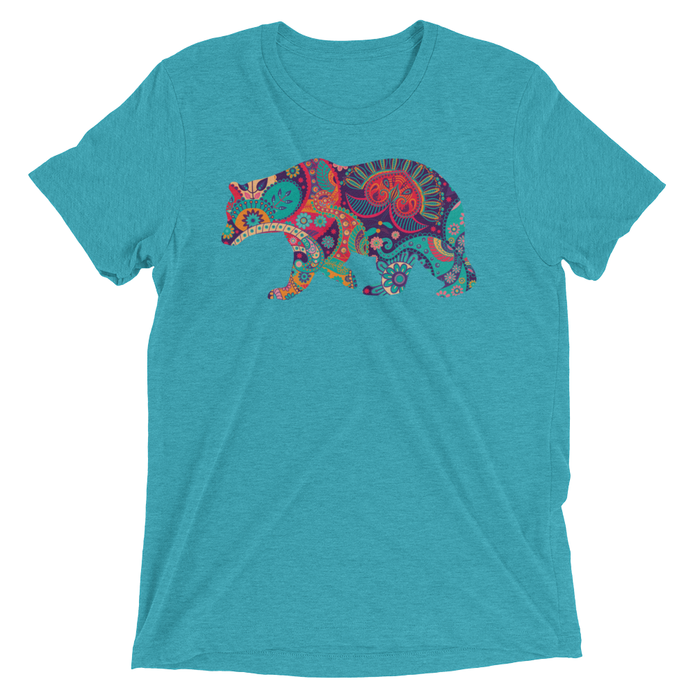 Paisley Bear (Triblend)-Triblend T-Shirt-Swish Embassy