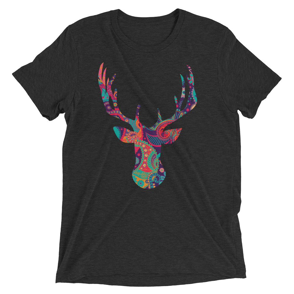 Paisley Stag (Triblend)-Triblend T-Shirt-Swish Embassy