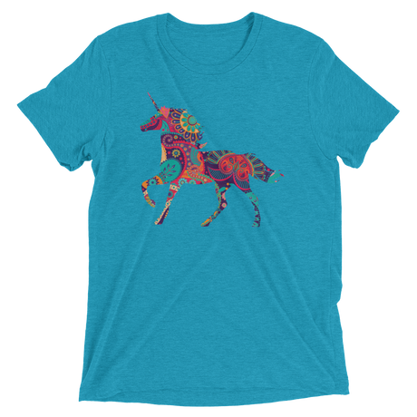 Paisley Unicorn (Triblend)-Triblend T-Shirt-Swish Embassy