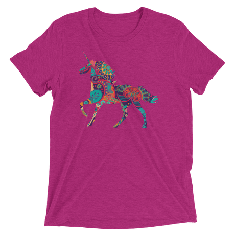 Paisley Unicorn (Triblend)-Triblend T-Shirt-Swish Embassy