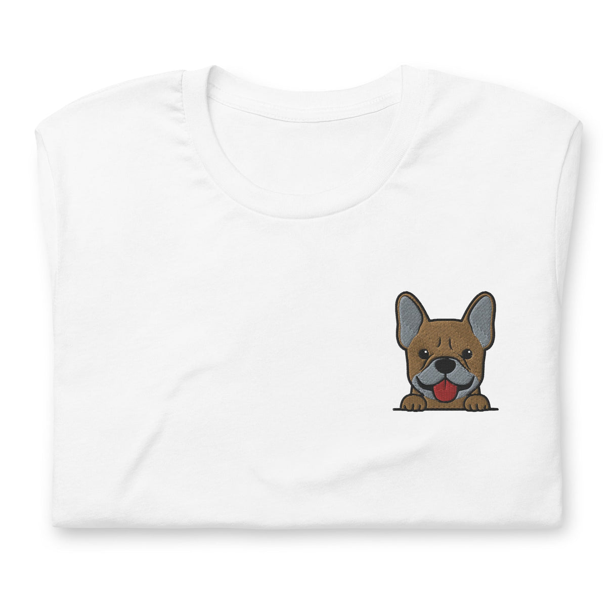 Pardon My Frenchie (Embroidered T-Shirt)-Embroidered T-Shirts-Swish Embassy