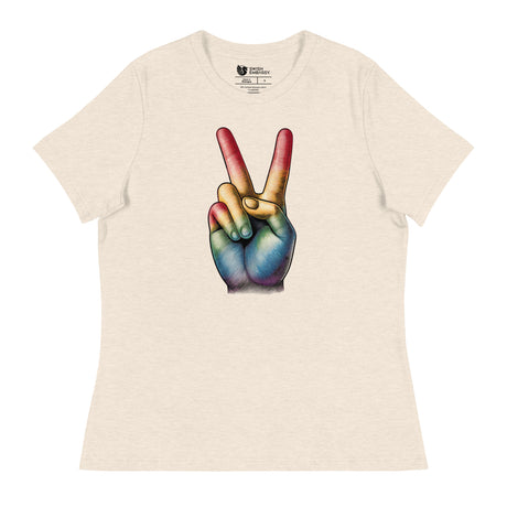 Peace and Pride (Women's Relaxed T-Shirt)-Women's T-Shirts-Swish Embassy