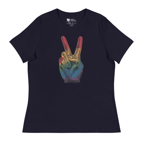 Peace and Pride (Women's Relaxed T-Shirt)-Women's T-Shirts-Swish Embassy