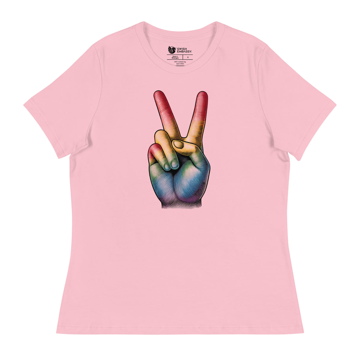 Peace and Pride (Women's Relaxed T-Shirt)-Women's T-Shirts-Swish Embassy
