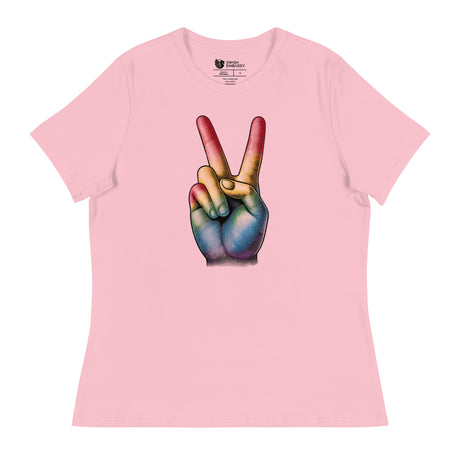 Peace and Pride (Women's Relaxed T-Shirt)-Women's T-Shirts-Swish Embassy