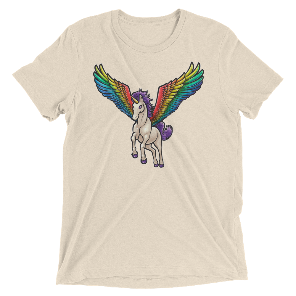 Pegasus Takes Flight (Triblend)-Triblend T-Shirt-Swish Embassy