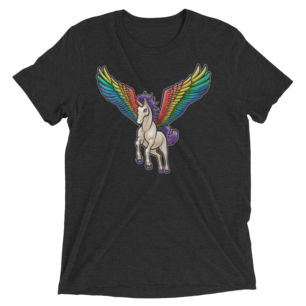 Pegasus Takes Flight (Triblend)-Triblend T-Shirt-Swish Embassy