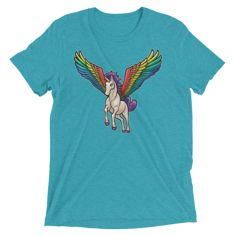 Pegasus Takes Flight (Triblend)-Triblend T-Shirt-Swish Embassy