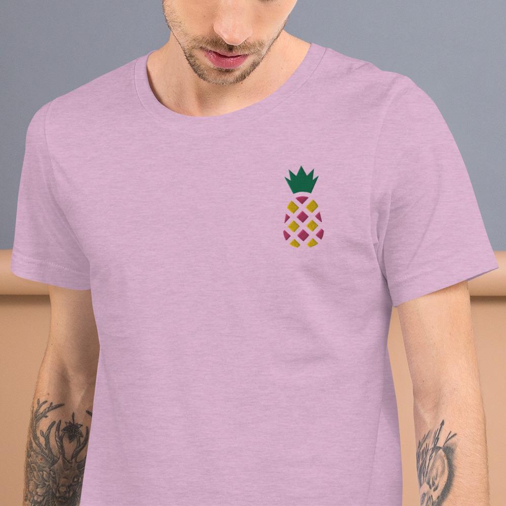 Pineapple (Embroidered)-Embroidered T-Shirts-Swish Embassy